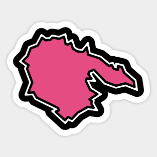 Hornby Island, BC in Dusty Rose Pink - Vacation Swag - Simple - Hornby Island Sticker